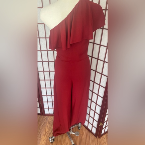 ZARA WOMAN Ruffle One Shoukder Jumpsuit - Picture 4 of 8